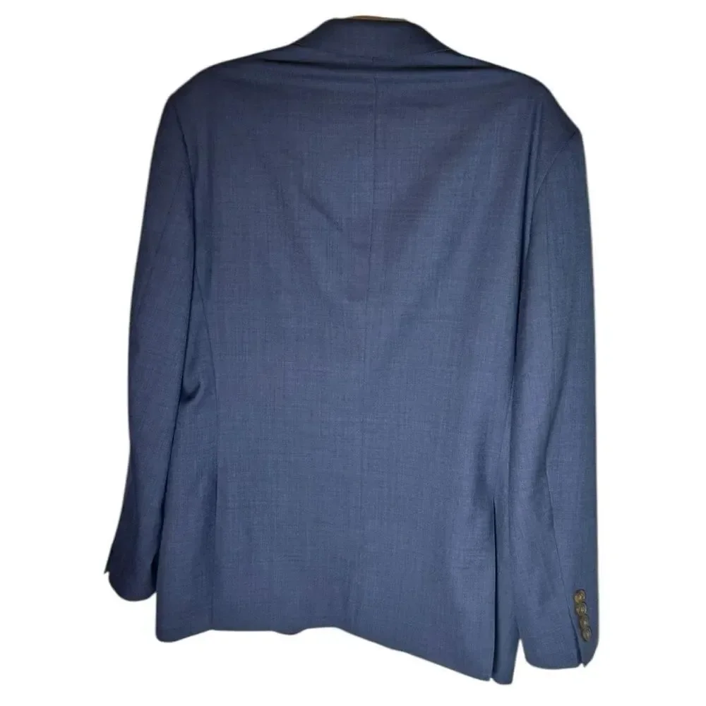 J.Crew Classic-fit Thompson worsted wool suit jacket Marina Blue 38S